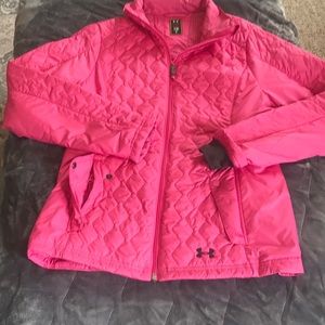 Pink UnderArmour lightweight puffer.